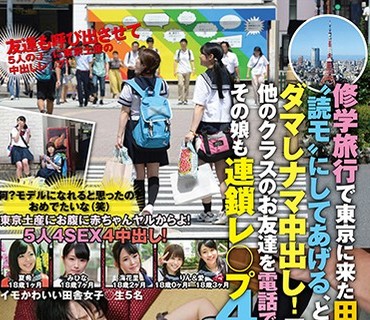 SVDVD-688 修学旅行で東京に来た田舎女子○生に‘読モ’にしてあげる、と声をかけダマしナマ中出し！一緒に来ている他のクラスのお友達を電話で呼